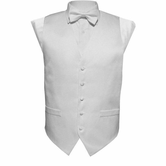 Vittorio Farina Boy's Satin Vest, Necktie, Bow Tie and Pocket Square Set - White - Boyswear - Vittorio Farina