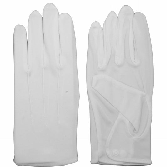 Vittorio Farina Unisex Fourchette Dress Gloves with Snap Button - White - Gloves - Vittorio Farina