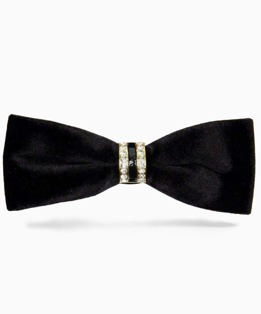 Vittorio Farina Velvet Bow Tie in Gift Box - Black - Bow Tie - Vittorio Farina