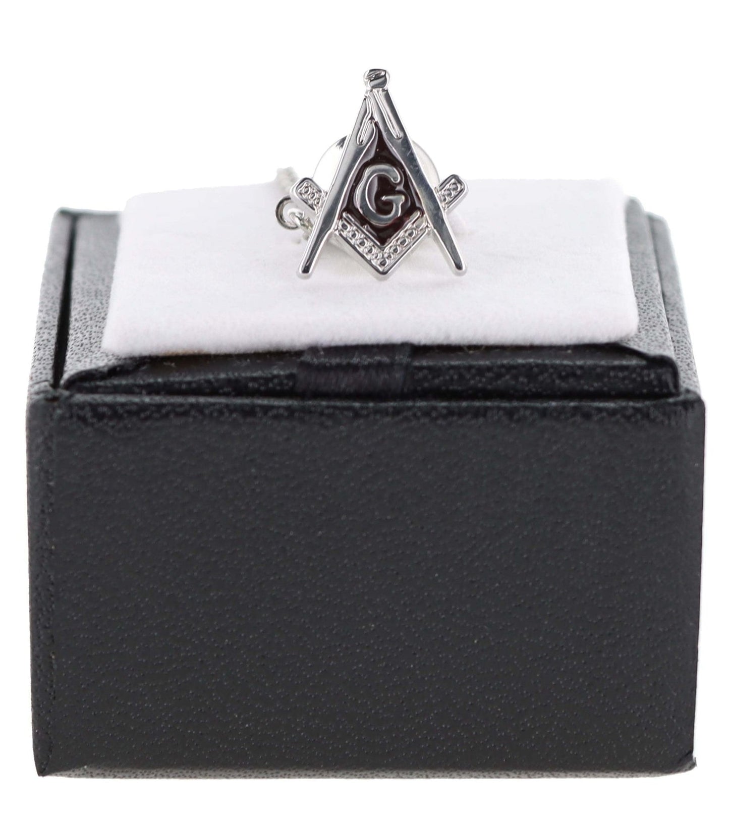 Vittorio Vico Men's Masonic Tie Tack in Gift Box - Brown and Silver - Tie Tack - Vittorio Vico
