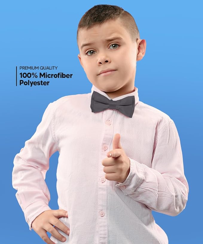 Vittorio Farina Boy's Pretied Solid Silky Satin Bow Tie Vittorio Farina
