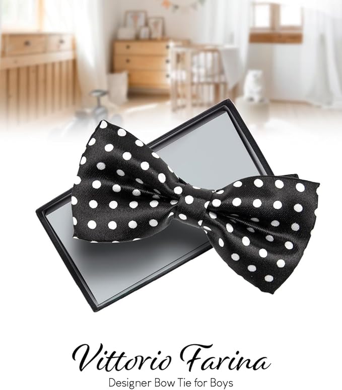 Vittorio Farina Boy's Design Satin Bow Tie Vittorio Farina