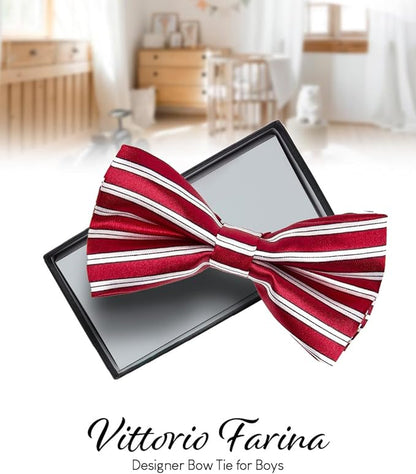 Vittorio Farina Boy's Design Satin Bow Tie Vittorio Farina