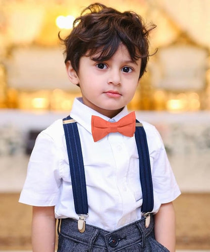Vittorio Farina Boy's Pretied Solid Silky Satin Bow Tie Vittorio Farina