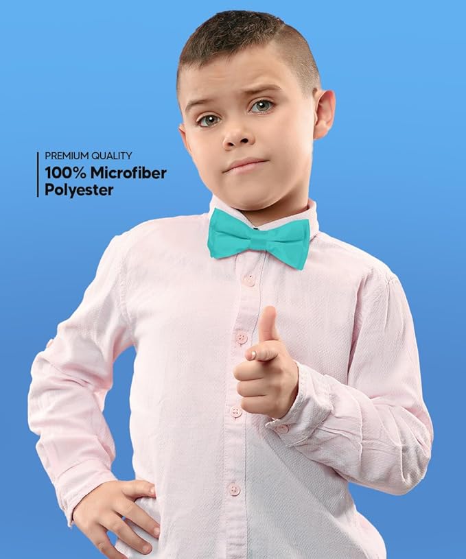 Vittorio Farina Boy's Pretied Solid Silky Satin Bow Tie Vittorio Farina