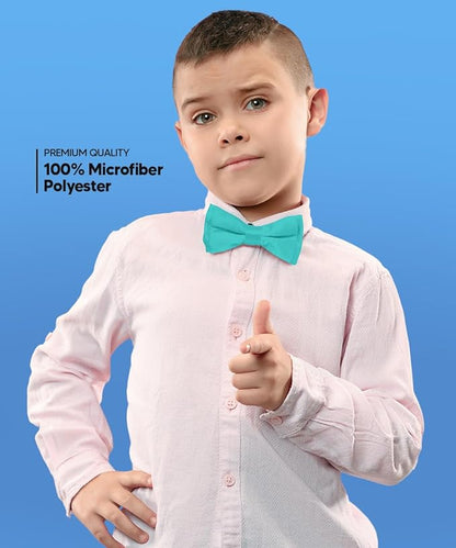 Vittorio Farina Boy's Pretied Solid Silky Satin Bow Tie Vittorio Farina
