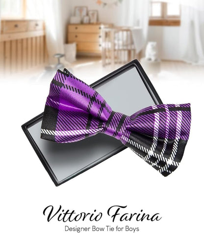 Vittorio Farina Boy's Design Satin Bow Tie Vittorio Farina