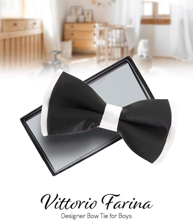 Vittorio Farina Boy's Design Satin Bow Tie Vittorio Farina