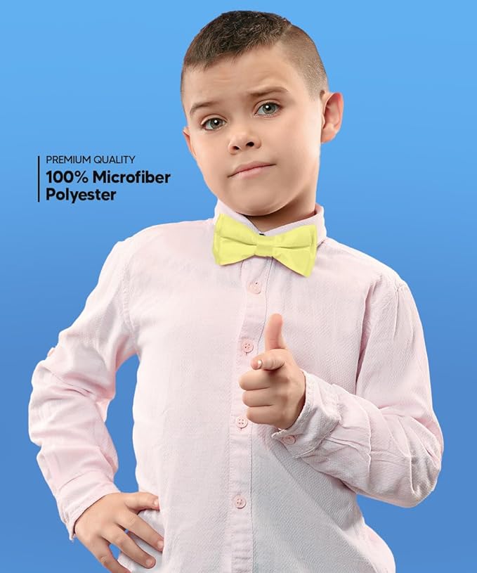 Vittorio Farina Boy's Pretied Solid Silky Satin Bow Tie Vittorio Farina