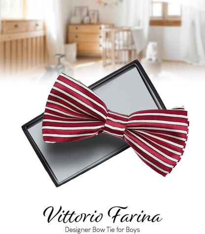Vittorio Farina Boy's Design Satin Bow Tie Vittorio Farina