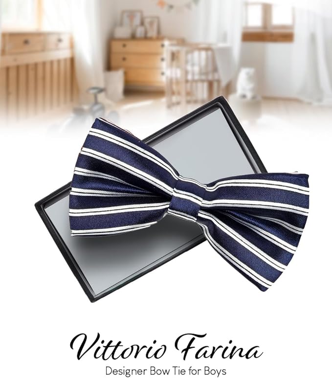 Vittorio Farina Boy's Design Satin Bow Tie Vittorio Farina