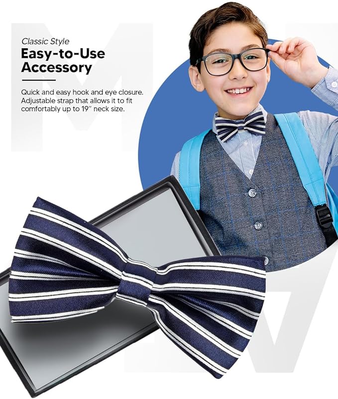 Vittorio Farina Boy's Design Satin Bow Tie Vittorio Farina
