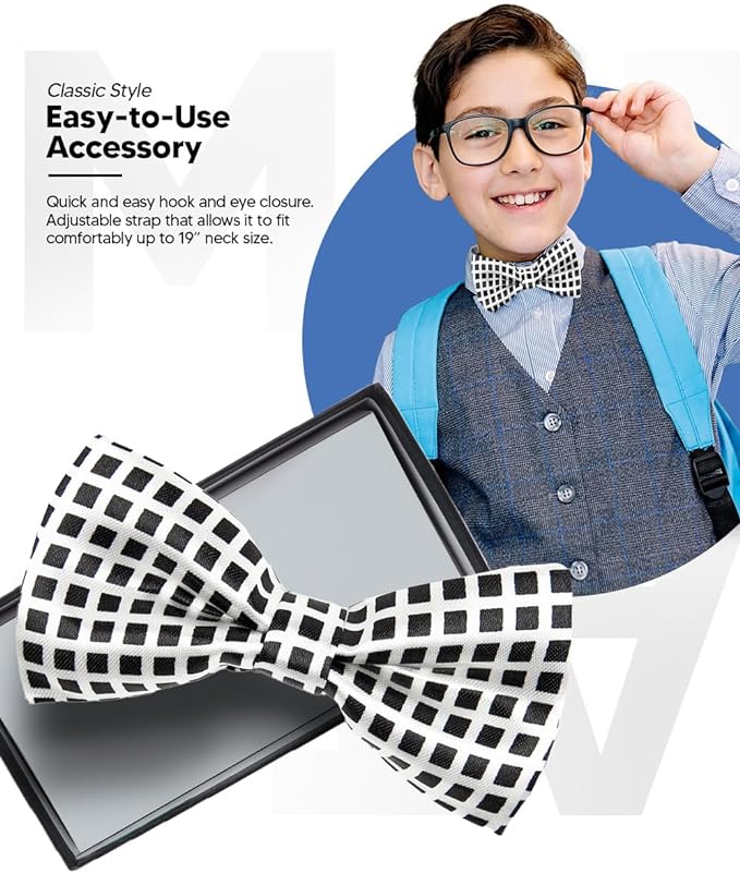 Vittorio Farina Boy's Design Satin Bow Tie Vittorio Farina