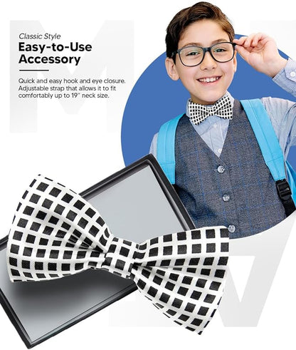 Vittorio Farina Boy's Design Satin Bow Tie Vittorio Farina
