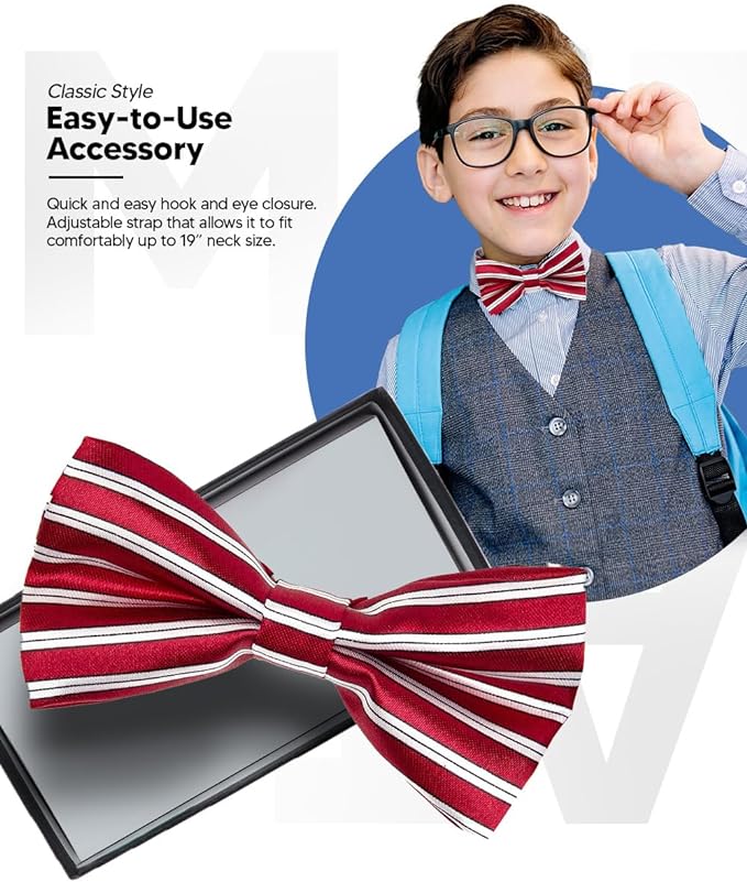 Vittorio Farina Boy's Design Satin Bow Tie Vittorio Farina