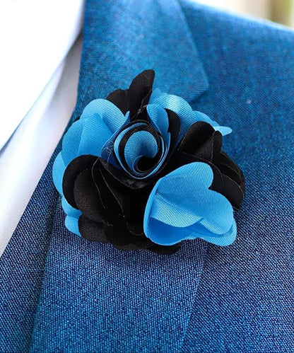 Vittorio Vico Unisex Two Tone Satin Flower Lapel Pin Vittorio Vico