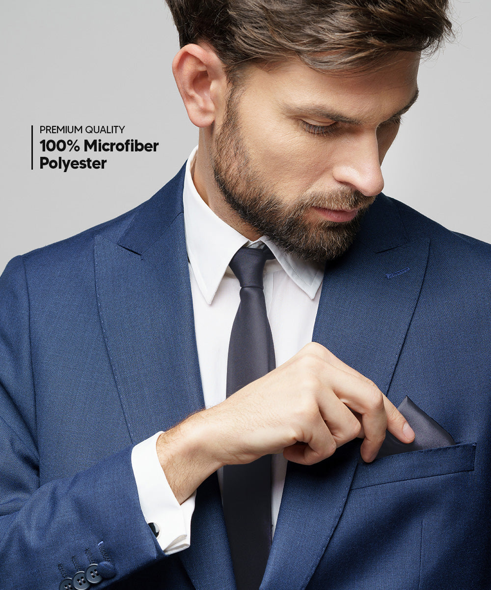 Vittorio Farina Men's Satin Necktie & Pocket Square Vittorio Farina