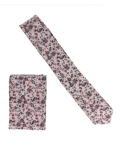 Vittorio Farina Men's Skinny Design Satin Necktie and Pocket Square Vittorio Farina