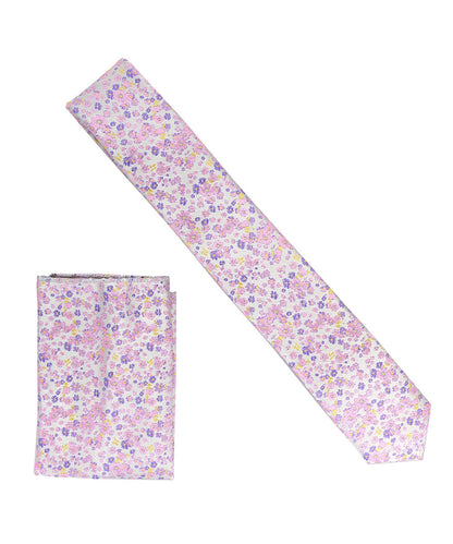 Vittorio Farina Men's Skinny Design Satin Necktie and Pocket Square Vittorio Farina