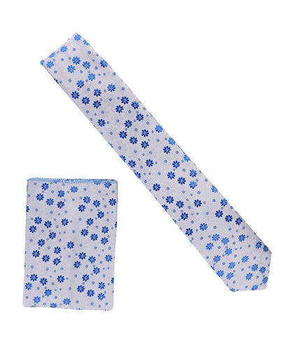 Vittorio Farina Men's Skinny Design Satin Necktie and Pocket Square Vittorio Farina