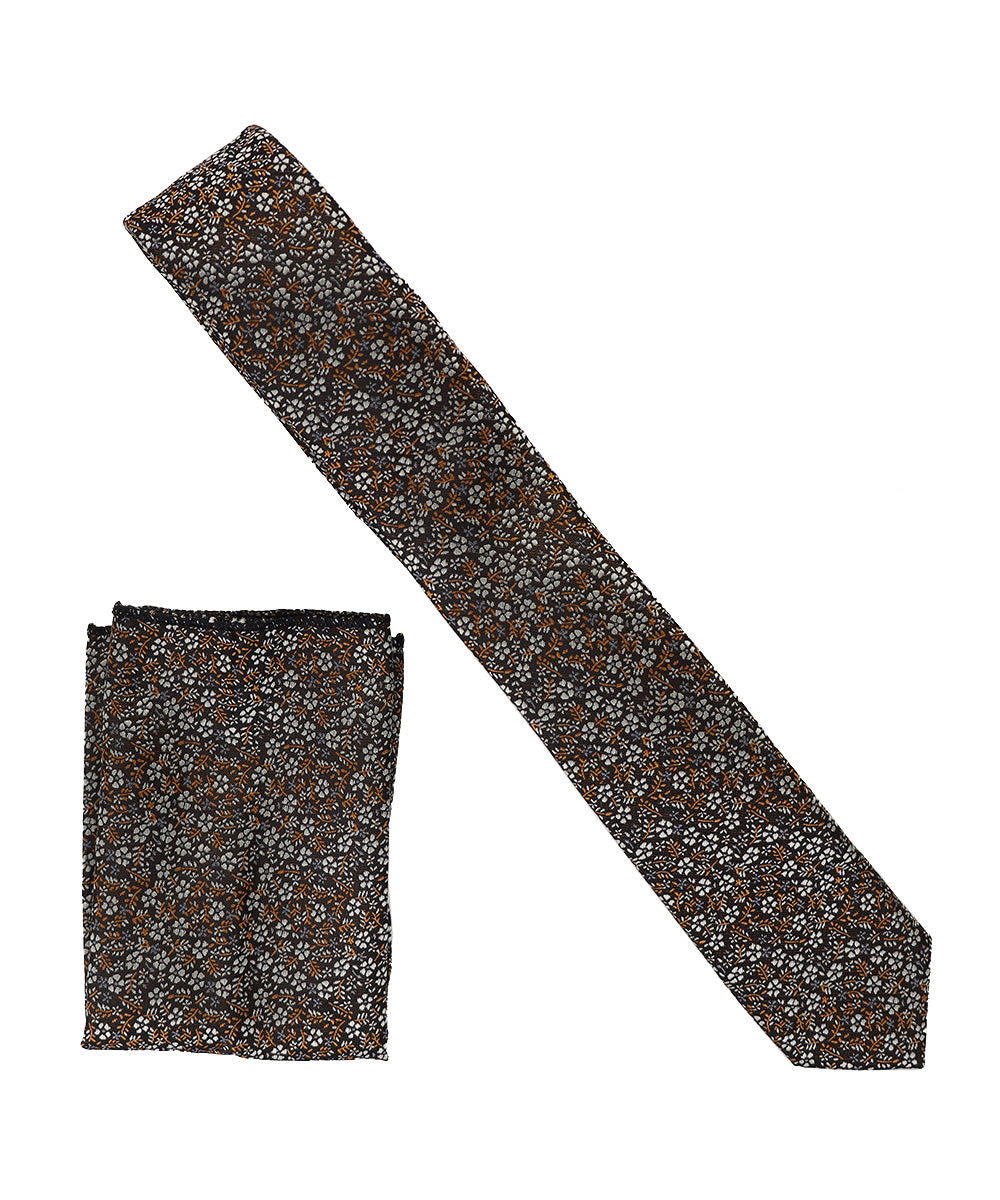 Vittorio Farina Men's Skinny Design Satin Necktie and Pocket Square Vittorio Farina