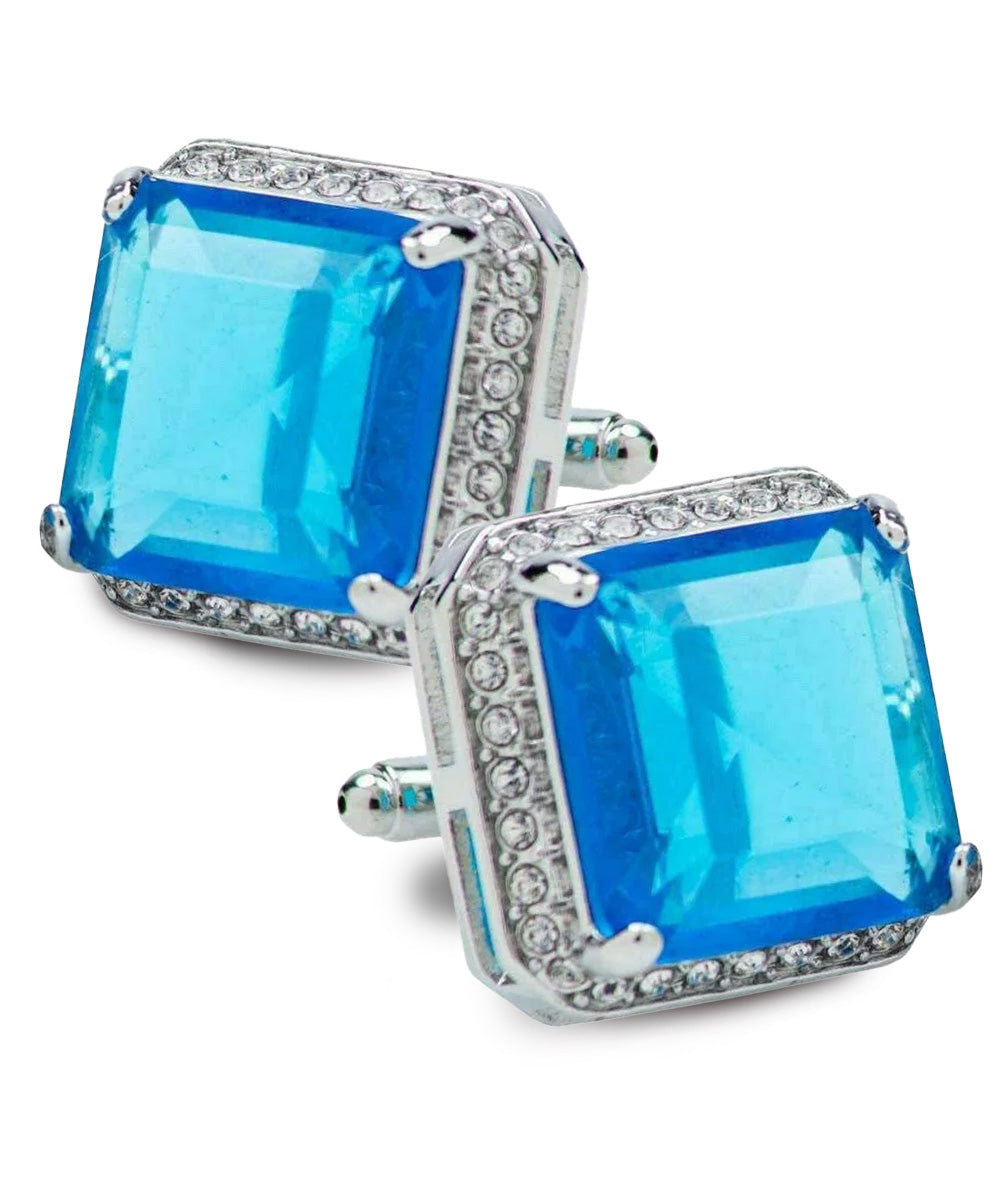 Vittorio Vico Large Big Square Crystal Colorstone Cufflinks: CL 70XX Series Vittorio Vico