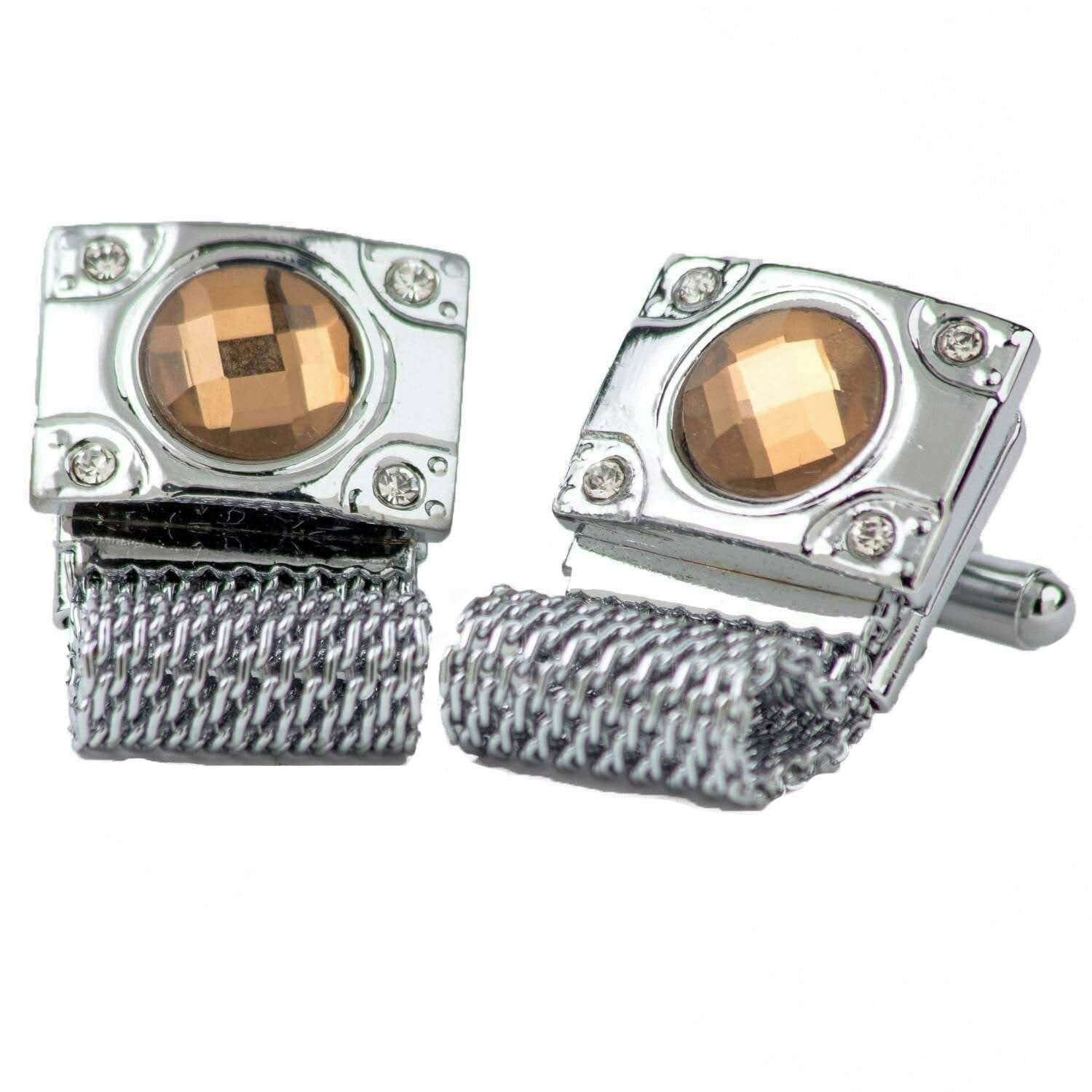 Vittorio Vico Colorful Crystal Chain Cufflinks in Gift Box Vittorio Vico