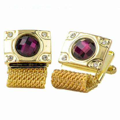 Vittorio Vico Colorful Crystal Chain Cufflinks in Gift Box Vittorio Vico