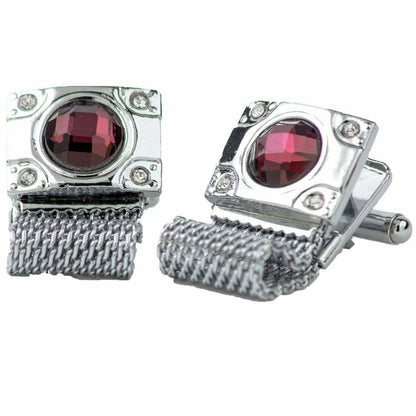 Vittorio Vico Colorful Crystal Chain Cufflinks in Gift Box Vittorio Vico