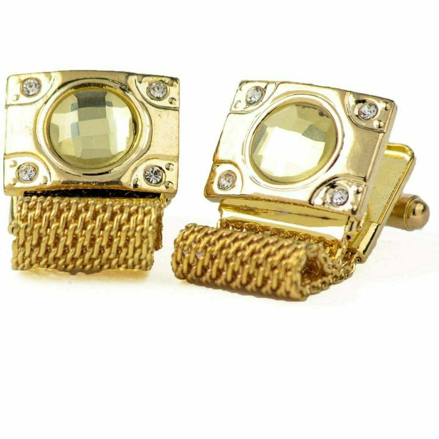 Vittorio Vico Colorful Crystal Chain Cufflinks in Gift Box Vittorio Vico