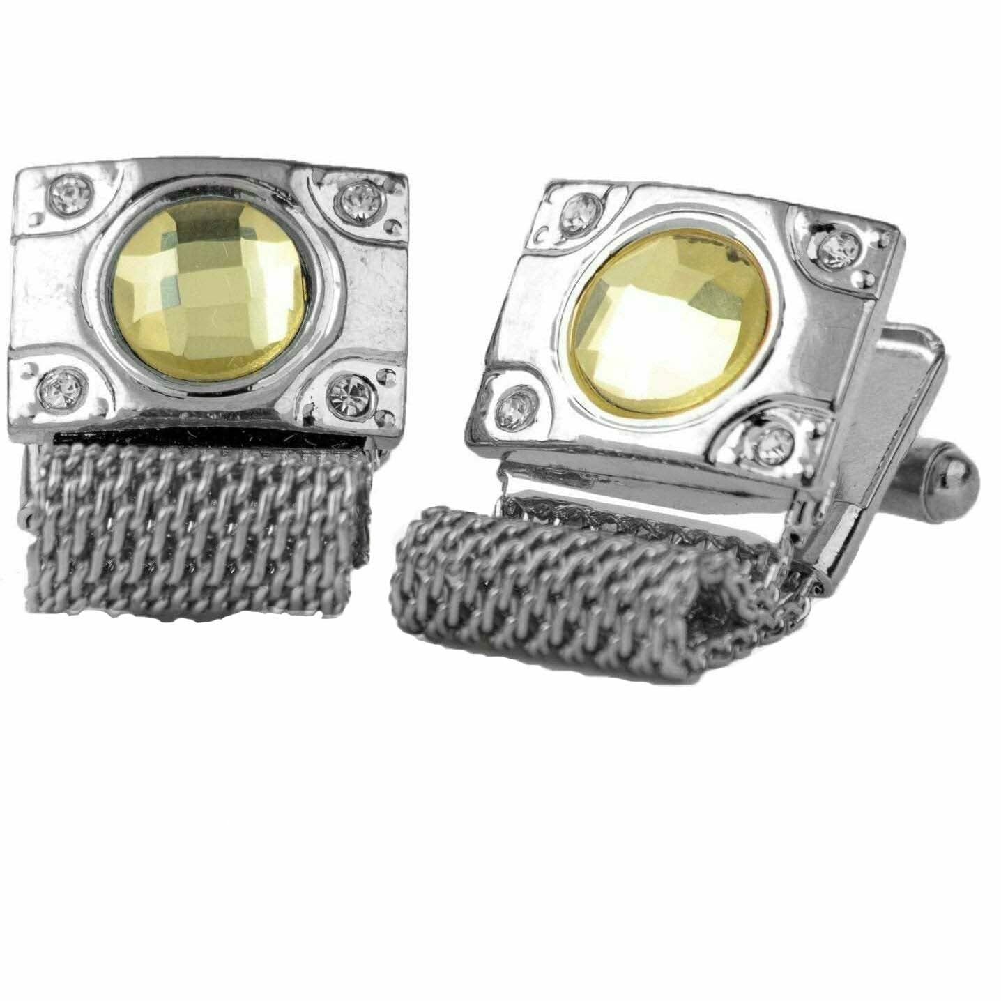 Vittorio Vico Colorful Crystal Chain Cufflinks in Gift Box Vittorio Vico
