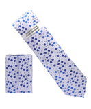 Vittorio Farina Floral Designer Necktie & Pocket Square - NH - D - 1407 - Classy Cufflinks