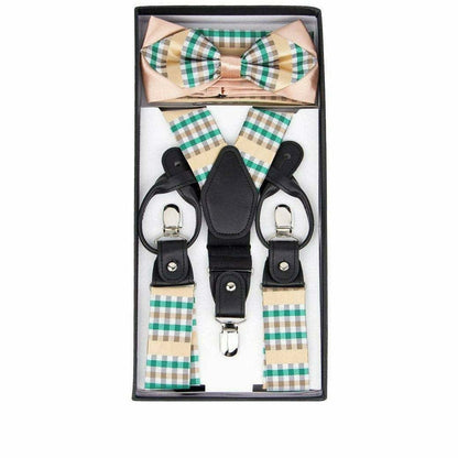 Vittorio Farina Men's Paisley Clip End Suspender with Silver Hardware in Gift Box: 70% Polyester & 30% Elastomer Vittorio Farina