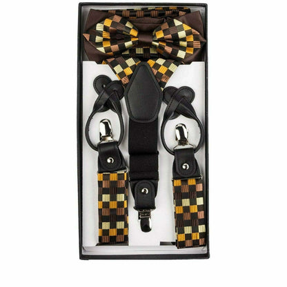 Vittorio Farina Men's Paisley Clip End Suspender with Silver Hardware in Gift Box: 70% Polyester & 30% Elastomer Vittorio Farina