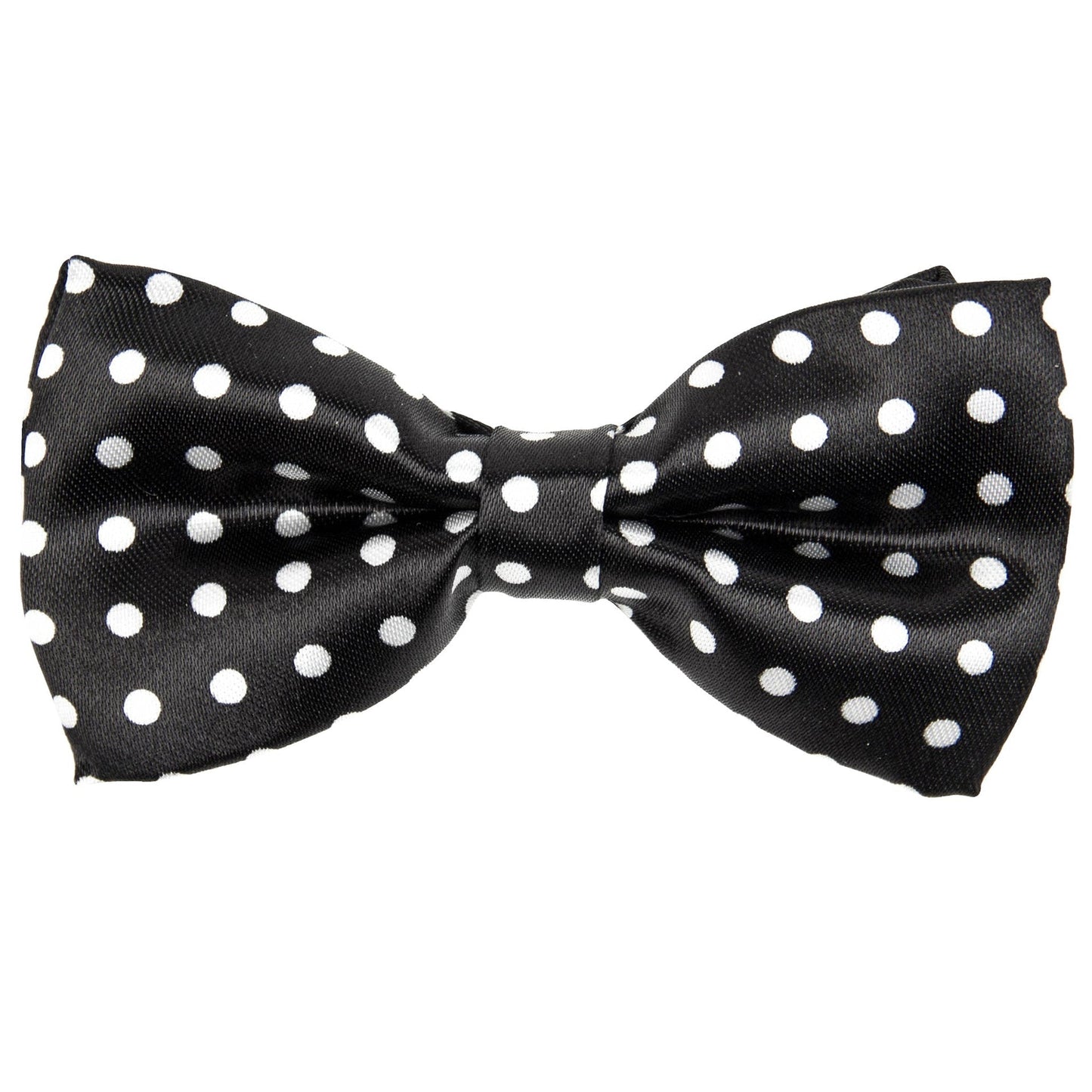 Vittorio Farina Boy's Design Satin Bow Tie - Black and White Polka Dot - Boyswear - Vittorio Farina
