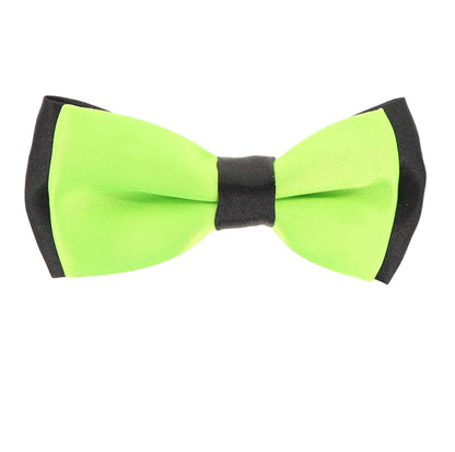 Vittorio Farina Boy's Design Satin Bow Tie - Green and Black Fold - Boyswear - Vittorio Farina