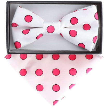 Vittorio Farina Boy's Floral Print Design Bow Tie & Pocket Square in Gift Box - KBH-015 - Bow Tie & Pocket Square - Vittorio Farina