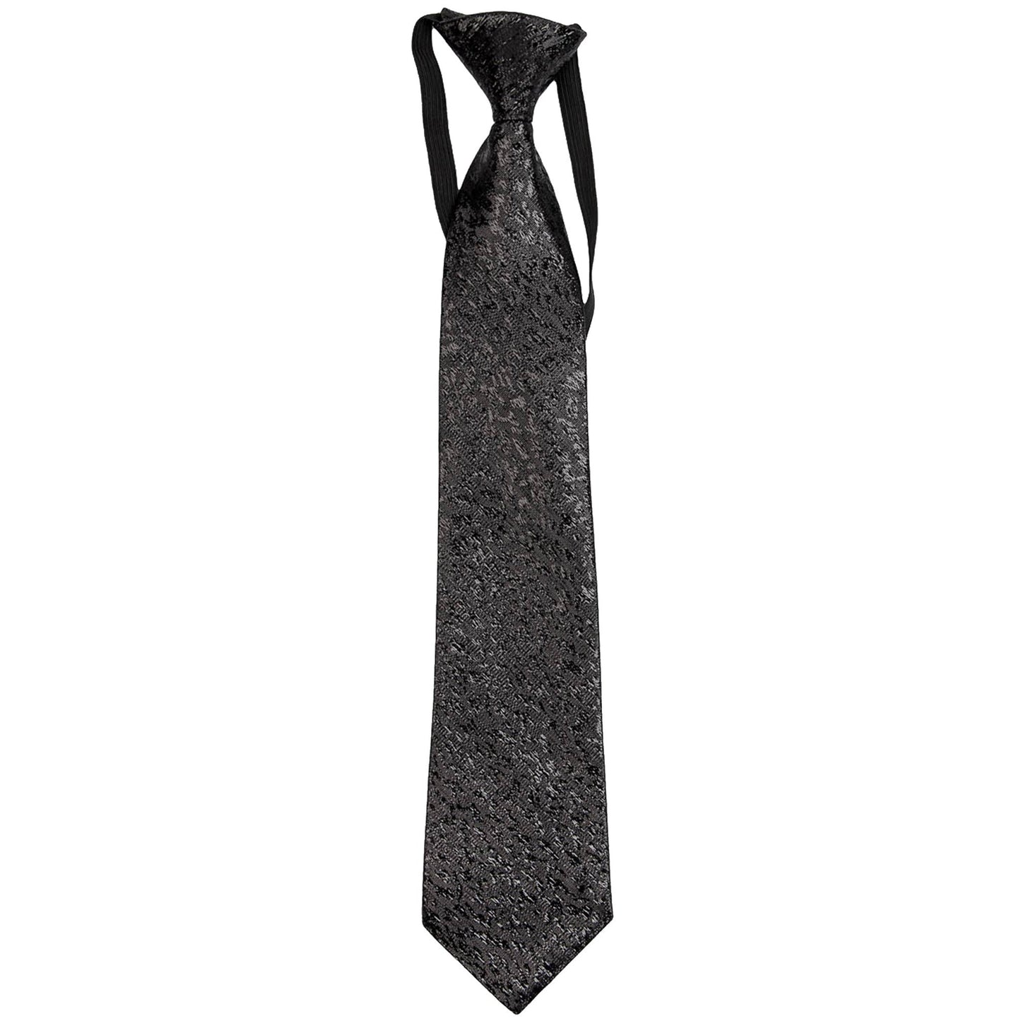 Vittorio Farina Boy's Metallic Elastic Necktie - Black - Boyswear - Vittorio Farina