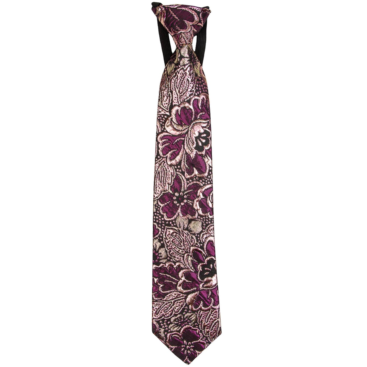 Vittorio Farina Boy's Metallic Elastic Necktie - Purple - Boyswear - Vittorio Farina