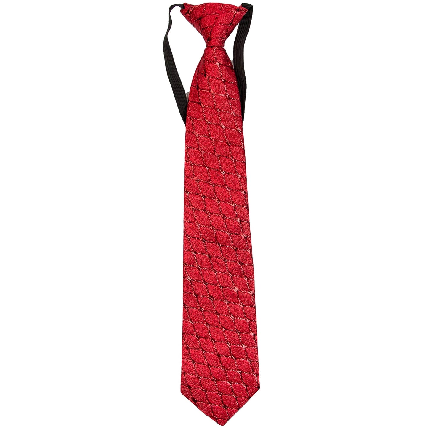Vittorio Farina Boy's Metallic Elastic Necktie - Red - Boyswear - Vittorio Farina