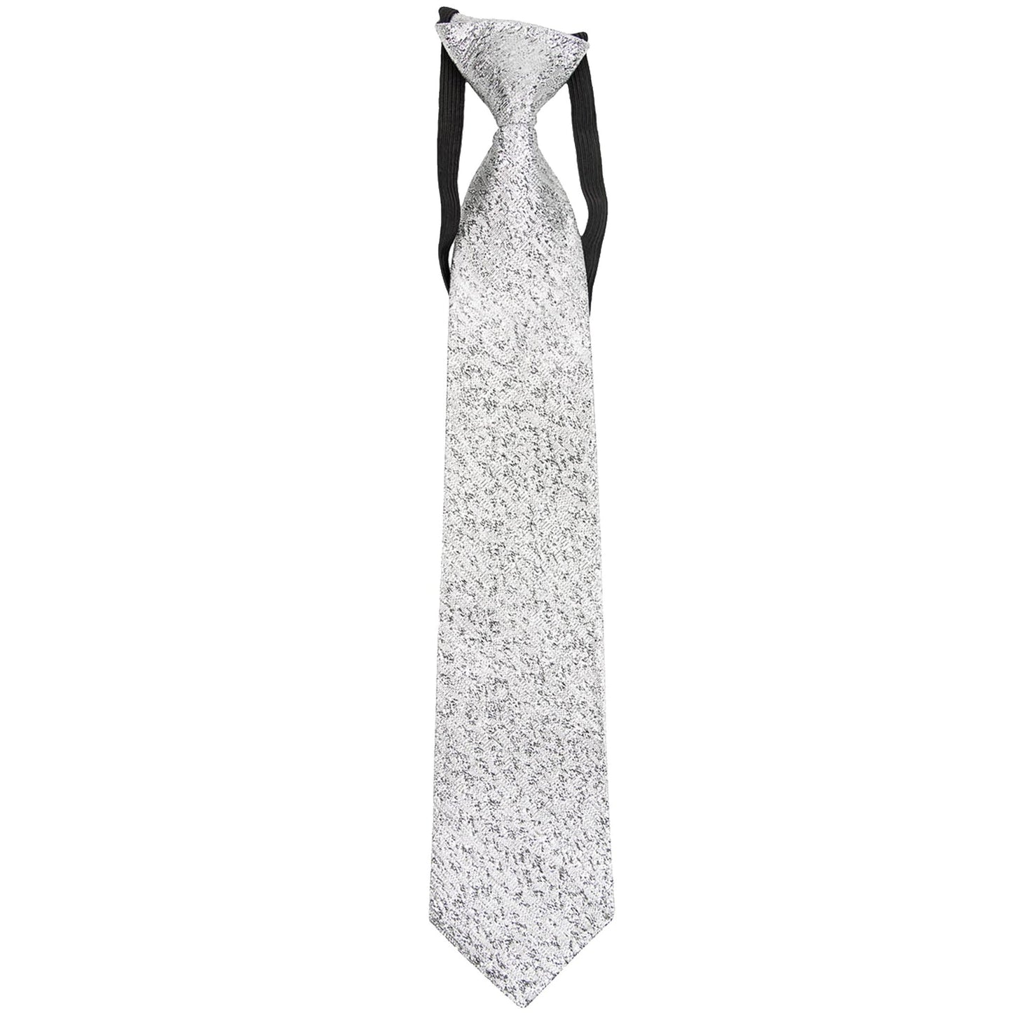 Vittorio Farina Boy's Metallic Elastic Necktie - Silver - Boyswear - Vittorio Farina