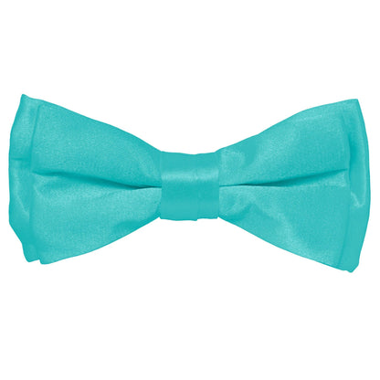 Vittorio Farina Boy's Pretied Solid Silky Satin Bow Tie - Aqua - Boyswear - Vittorio Farina