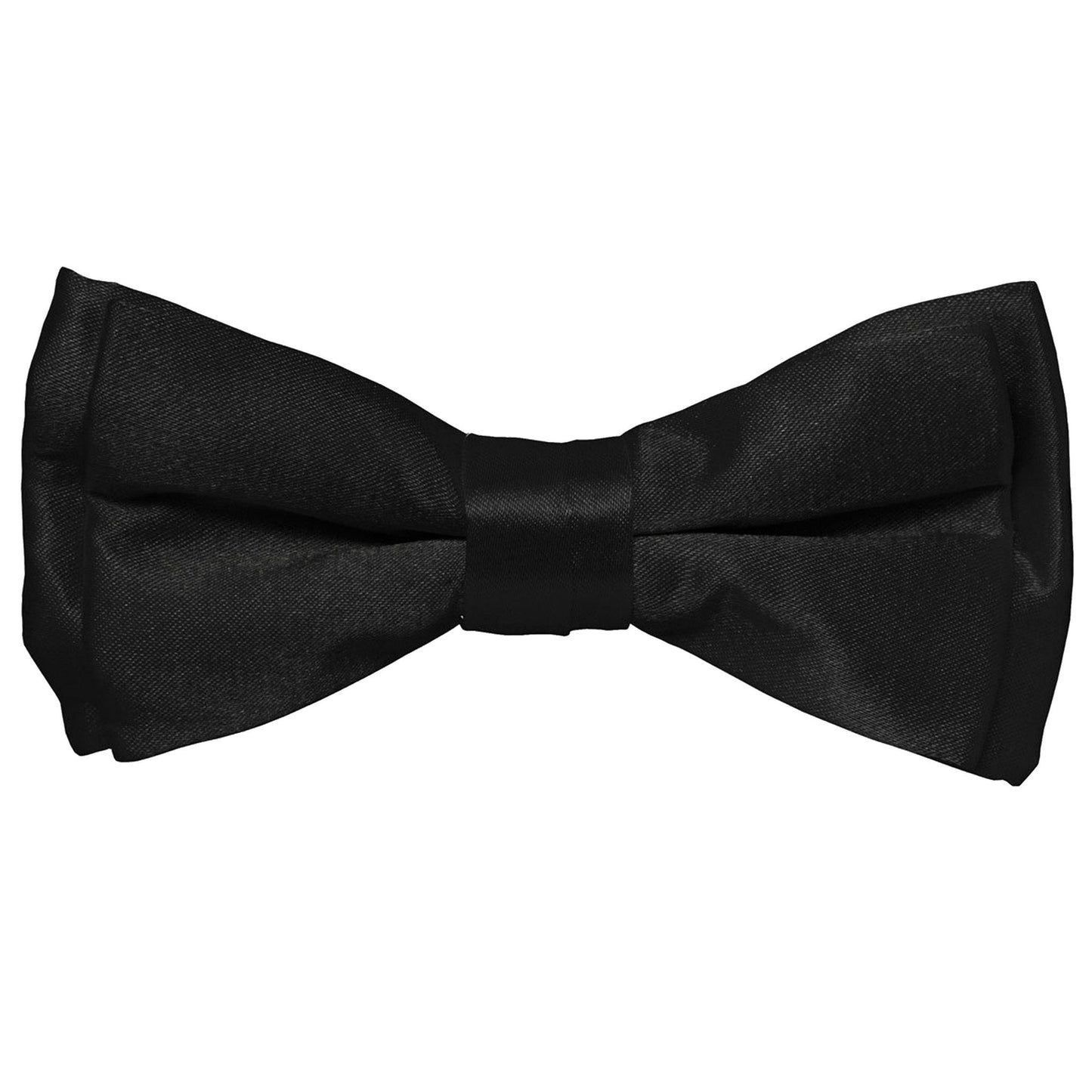Vittorio Farina Boy's Pretied Solid Silky Satin Bow Tie - Black - Boyswear - Vittorio Farina