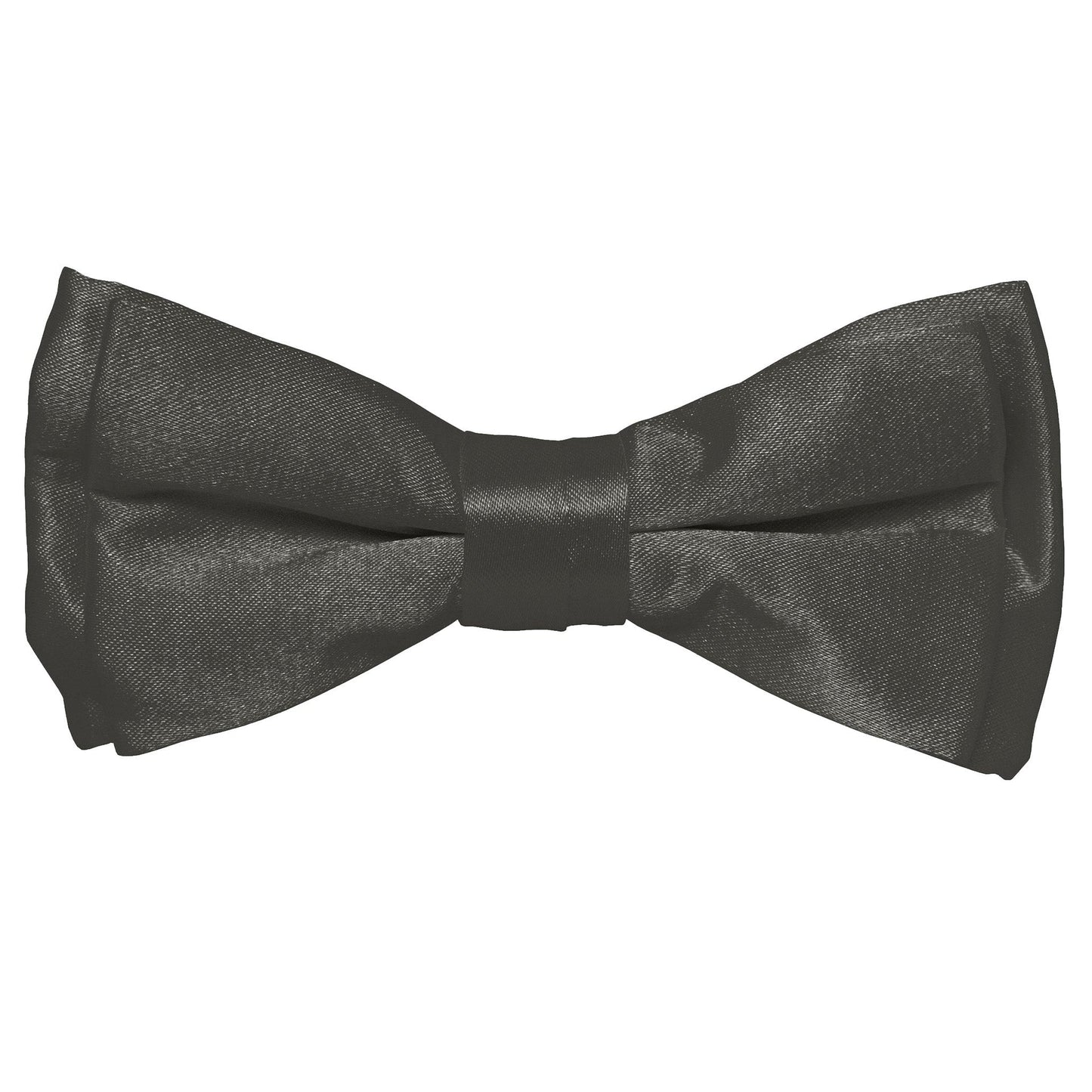 Vittorio Farina Boy's Pretied Solid Silky Satin Bow Tie - Charcoal - Boyswear - Vittorio Farina