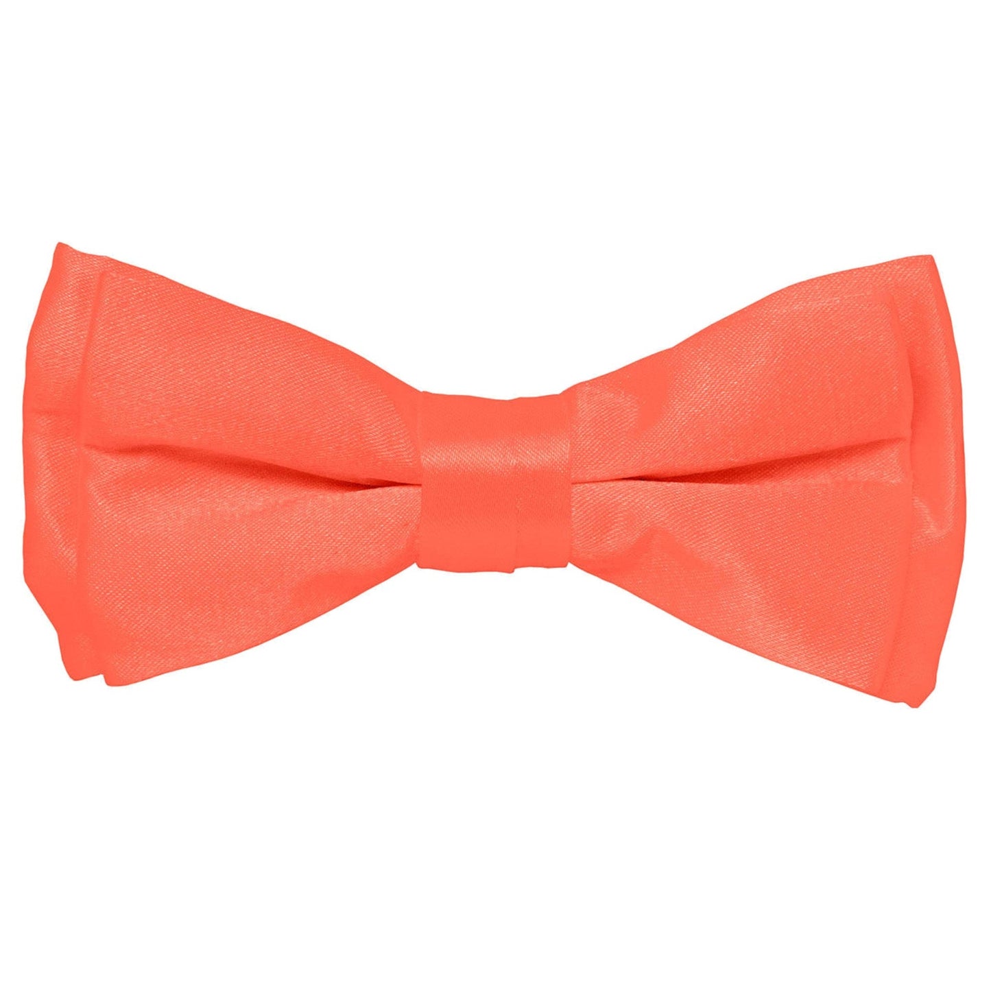 Vittorio Farina Boy's Pretied Solid Silky Satin Bow Tie - Coral - Boyswear - Vittorio Farina