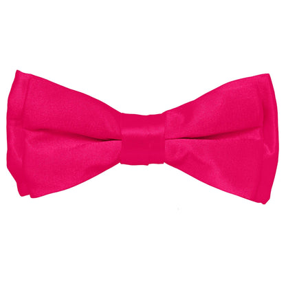Vittorio Farina Boy's Pretied Solid Silky Satin Bow Tie - Hot Pink - Boyswear - Vittorio Farina