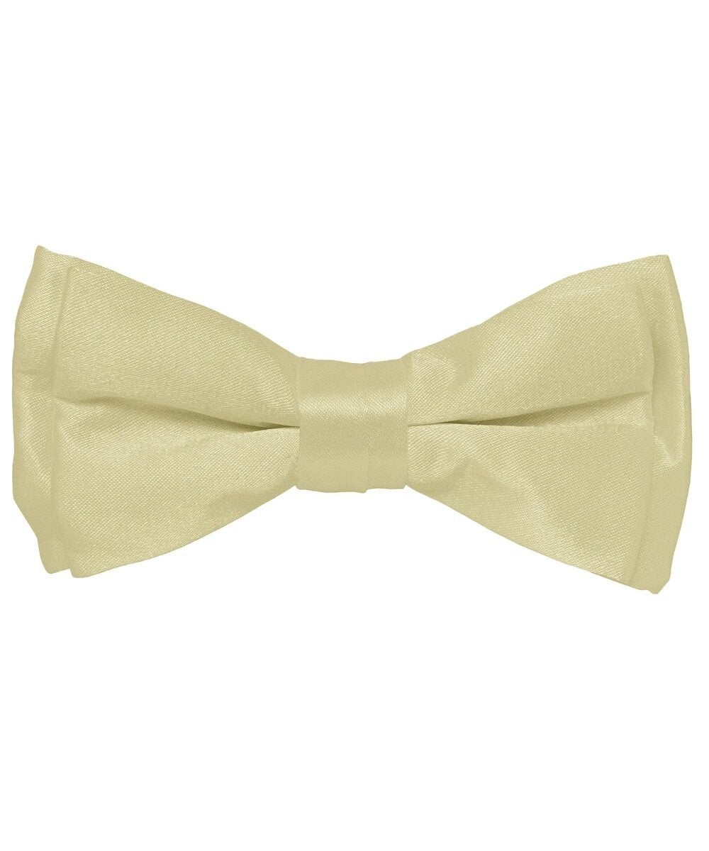 Vittorio Farina Boy's Pretied Solid Silky Satin Bow Tie - Ivory - Boyswear - Vittorio Farina