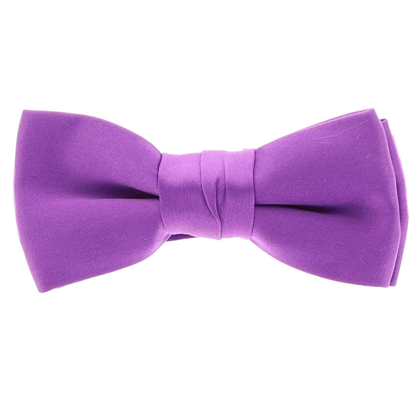 Vittorio Farina Boy's Pretied Solid Silky Satin Bow Tie - Medium Purple - Boyswear - Vittorio Farina