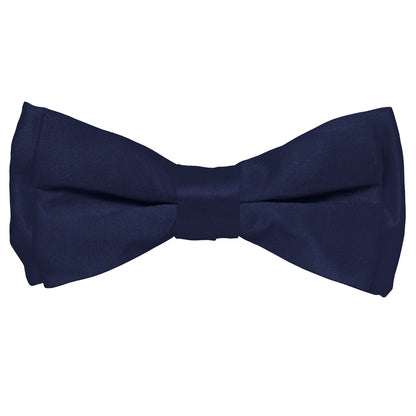 Vittorio Farina Boy's Pretied Solid Silky Satin Bow Tie - Navy Blue - Boyswear - Vittorio Farina