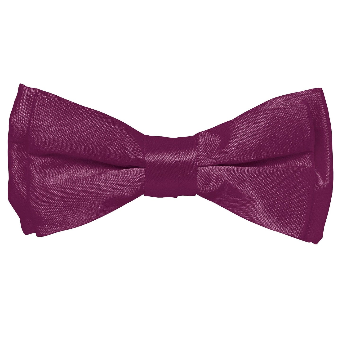 Vittorio Farina Boy's Pretied Solid Silky Satin Bow Tie - Plum - Boyswear - Vittorio Farina